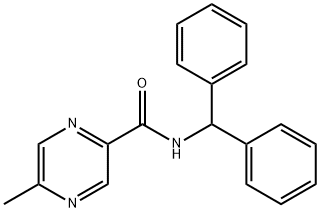 Pyrazinecarboxamide, N-(diphenylmethyl)-5-methyl- (9CI) Struktur