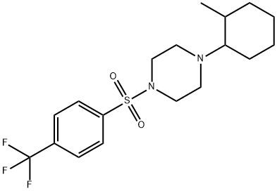 Piperazine, 1-(2-methylcyclohexyl)-4-[[4-(trifluoromethyl)phenyl]sulfonyl]- (9CI) Struktur