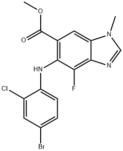 Methyl 5-(4-broMo-2-chlorophenylaMino)-4-fluoro-1-Methyl-1H-benzo[d]iMidazole-6-carboxylate