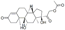 [2-[(8S,9S,10R,11S,13S,14S,17R)-11,17-dihydroxy-10,13-dimethyl-3-oxo-2,6,7,8,9,11,12,14,15,16-decahydro-1H-cyclopenta[a]phenanthren-17-yl]-2-oxo-ethyl] acetate Struktur