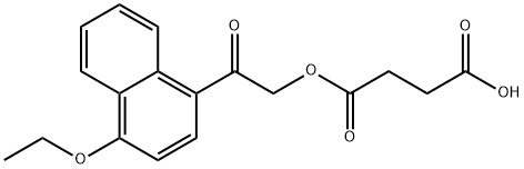 Succinic acid hydrogen 1-(4-ethoxy-1-naphtylcarbonylmethyl) ester Struktur