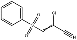 2-chloro-3-(phenylsulphonyl)acrylonitrile Struktur