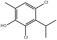 2,4-dichloro-6-methyl-3-(1-methylethyl)phenol  Struktur