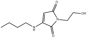 1H-Pyrrole-2,5-dione, 3-(butylamino)-1-(2-hydroxyethyl)- (9CI) Struktur