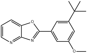 2-(3-(1,1-dimethylethyl))-5-methoxyphenyloxazolo(4,5-b)pyridine Struktur