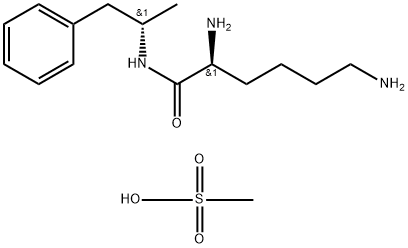 (2S)-2,6-DIAMINO-N-[(1S)-1-METHYL-2-PHENYLETHYL]HEXANAMIDE DIMETHANESULFONATE Struktur