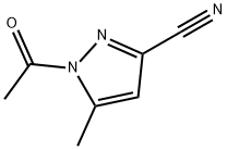 1H-Pyrazole-3-carbonitrile, 1-acetyl-5-methyl- (9CI) Struktur