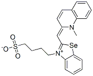 2-[[1-Methyl-2(1H)-quinolylidene]methyl]-3-(4-sulfobutyl) benzoselenazolium, inner salt Struktur