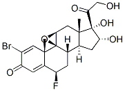 2-bromo-9beta,11beta-epoxy-6beta-fluoro-16alpha,17,21-trihydroxypregna-1,4-diene-3,20-dione Structure