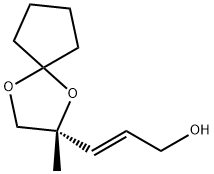 2-Propen-1-ol,3-[(2R)-2-methyl-1,4-dioxaspiro[4.4]non-2-yl]-,(2E)-(9CI) Struktur