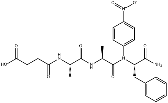 succinyl-alanyl-alanyl-phenylalanine-4-nitroanilide Struktur