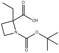 1,2-Azetidinedicarboxylicacid,2-ethyl-,1-(1,1-dimethylethyl)ester(9CI) Struktur