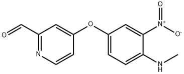 2-Pyridinecarboxaldehyde, 4-[4-(methylamino)-3-nitrophenoxy]- Struktur