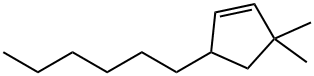 5-Hexyl-3,3-dimethyl-1-cyclopentene Struktur