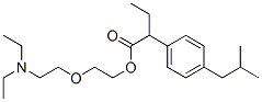 2-[2-(diethylamino)ethoxy]ethyl 2-(4-isobutylphenyl)butyrate Struktur