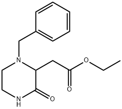 2-(1-芐基-3-氧代哌嗪-2-基)乙酸乙酯, 61155-09-7, 結(jié)構(gòu)式