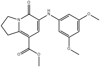 METHYL 6-(3,5-DIMETHOXYPHENYLAMINO)-5-OXO-1,2,3,5-TETRAHYDROINDOLIZINE-8-CARBOXYLATE Struktur