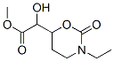 2H-1,3-Oxazine-6-aceticacid,tetrahydro-alpha-hydroxy-6-methyl-2-oxo-,ethyl Struktur