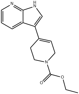 4-(1H-pyrrolo[2,3-b]pyridin-3-yl)-3,6-dihydro-2H-pyridine-1-
carboxylic acid ethyl ester Struktur