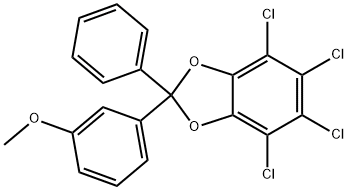 4,5,6,7-Tetrachloro-2-(3-methoxyphenyl)-2-phenyl-1,3-benzodioxole Struktur