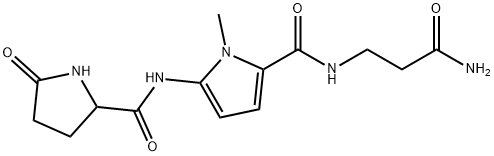 N-(2-Carbamoylethyl)-1-methyl-5-[[(5-oxo-2-pyrrolidinyl)carbonyl]amino]-1H-pyrrole-2-carboxamide Struktur