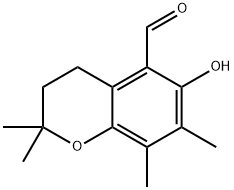 2,2,7,8-Tetramethyl-6-hydroxychroman-5-carbaldehyde Struktur