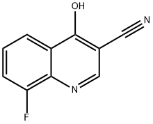 3-Quinolinecarbonitrile, 8-fluoro-4-hydroxy- Struktur