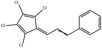 3-(2,3,4,5-tetrachloro-1-cyclopenta-2,4-dienylidene)prop-1-enylbenzene Struktur