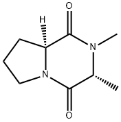 Pyrrolo[1,2-a]pyrazine-1,4-dione, hexahydro-2,3-dimethyl-, (3R-cis)- (9CI) Struktur