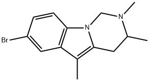 1,2,3,4-Tetrahydro-7-bromo-2,3,5-trimethylpyrimido[1,6-a]indole Struktur