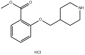 Methyl 2-(4-piperidinylmethoxy)benzoatehydrochloride Struktur