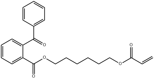 6-(acryloyloxy)hexyl o-benzoylbenzoate Struktur