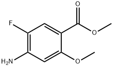 Benzoic acid, 4-amino-5-fluoro-2-methoxy-, methyl ester (9CI) Struktur