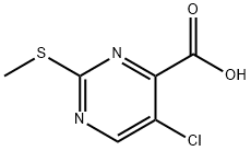 5-Chloro-2-(methylthio)pyrimidine-4-carboxylic acid Struktur