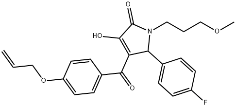 4-[4-(allyloxy)benzoyl]-5-(4-fluorophenyl)-3-hydroxy-1-(3-methoxypropyl)-1,5-dihydro-2H-pyrrol-2-one Struktur