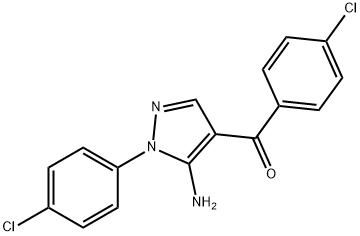 (5-AMINO-1-(4-CHLOROPHENYL)-1H-PYRAZOL-4-YL)(4-CHLOROPHENYL)METHANONE Struktur