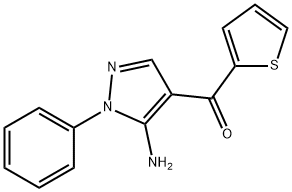 (5-AMINO-1-PHENYL-1H-PYRAZOL-4-YL)(THIOPHEN-2-YL)METHANONE Struktur