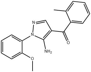 (5-AMINO-1-(2-METHOXYPHENYL)-1H-PYRAZOL-4-YL)(O-TOLYL)METHANONE Struktur