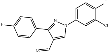 1-(3-CHLORO-4-FLUOROPHENYL)-3-(4-FLUOROPHENYL)-1H-PYRAZOLE-4-CARBALDEHYDE Struktur