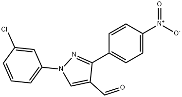 1-(3-CHLOROPHENYL)-3-(4-NITROPHENYL)-1H-PYRAZOLE-4-CARBALDEHYDE Struktur