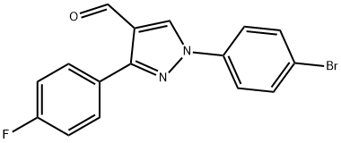 1-(4-BROMOPHENYL)-3-(4-FLUOROPHENYL)-1H-PYRAZOLE-4-CARBALDEHYDE Struktur