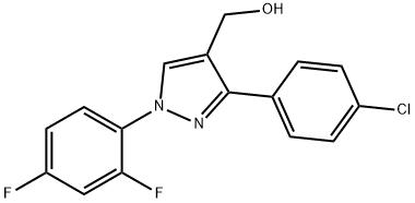 (3-(4-CHLOROPHENYL)-1-(2,4-DIFLUOROPHENYL)-1H-PYRAZOL-4-YL)METHANOL Struktur