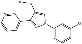 (1-(3-CHLOROPHENYL)-3-(PYRIDIN-3-YL)-1H-PYRAZOL-4-YL)METHANOL Struktur