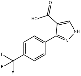 3-(4-三氟甲基-苯基)-1H-吡唑-4-甲酸, 618383-45-2, 結(jié)構(gòu)式