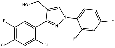 (3-(2,4-DICHLORO-5-FLUOROPHENYL)-1-(2,4-DIFLUOROPHENYL)-1H-PYRAZOL-4-YL)METHANOL Structure