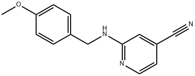 2-[(4-methoxybenzyl)amino]isonicotinonitrile Struktur