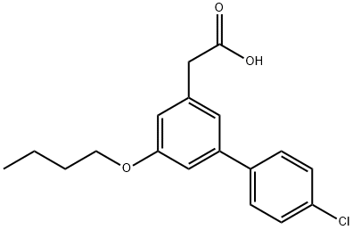 5-Butoxy-4'-chloro-3-biphenylacetic acid Struktur