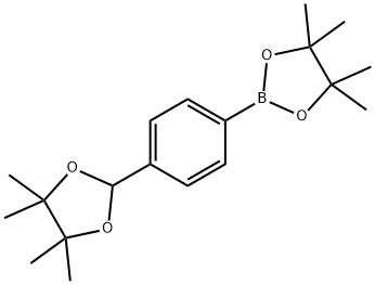 4,4,5,5-Tetramethyl-2-[4-(4,4,5,5-Tetramethyl-1,3-dioxolan-2-yl)phenyl]-1,3,2-dioxaborolane Struktur