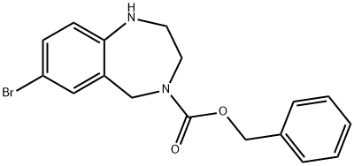 N-CBZ-7-broMo-2,3,4,5-tetrahydro-1H-benzo[e][1,4]diazepine Struktur