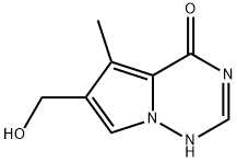 Pyrrolo[2,1-f][1,2,4]triazin-4(1H)-one, 6-(hydroxymethyl)-5-methyl- (9CI) Struktur